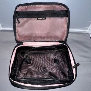 Mary Kay Black Quilted Travel Cosmetic Bag Makeup Organizer with Pouch